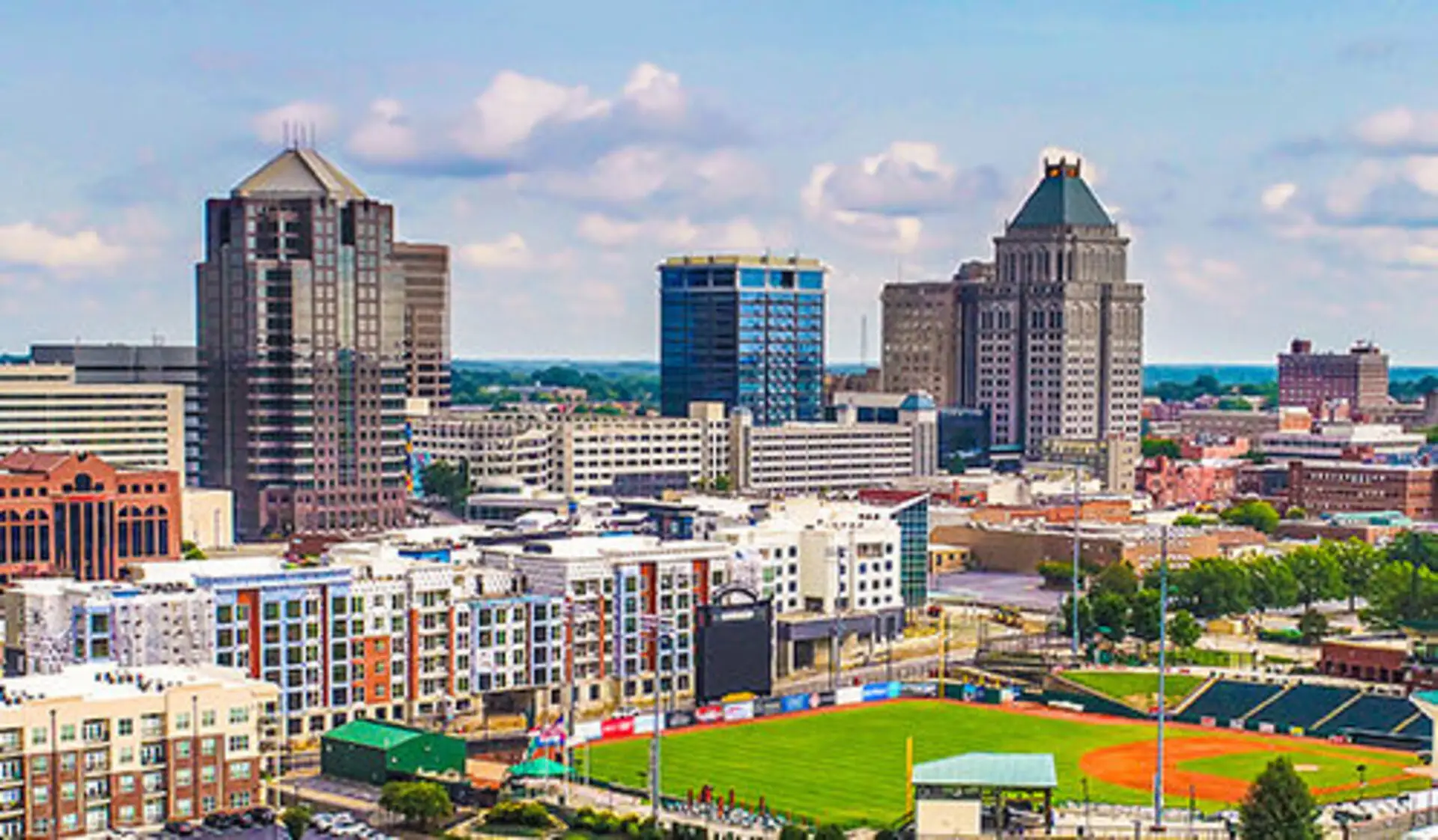 Greensboro, NC skyline : bail bond services across Guilford County
